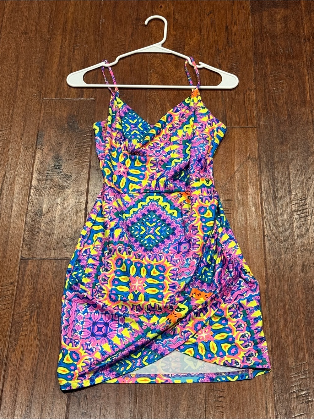 Brand New Size 4 / Small Vibrant Multicolor Printed Cami Dress
